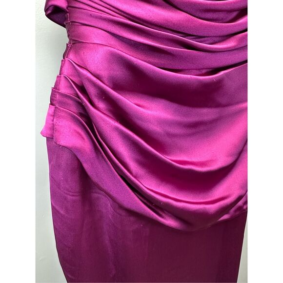 ZUHAIR MURAD Off-the-shoulder draped satin long dress Size 34 (2) $4050 - Picture 8 of 15